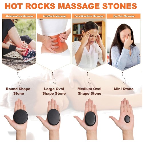 Hot stones set - scaldabagno, con